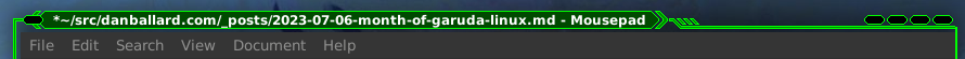 mecha hacking green: green wires detached from the window but surrounding it, rising at the top left corner